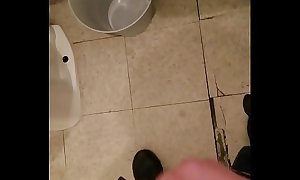 Masturbating the bathroom