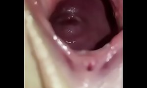 Wide open pussy low cervix