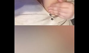 Playing with tits on periscope