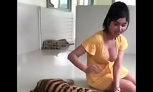 Desi girl Boobs with lucky Tiger