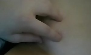 Boyfriend checking her face hole and cunt in a hot homevideo