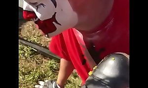 Clown Worshiping Muddy Boot With Hott Sauce
