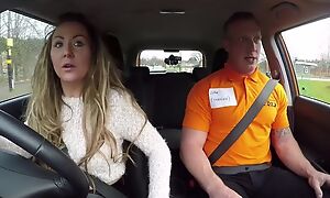 Long-haired MILF blows her car kinetic teacher