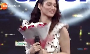 Tamanna in White Skirt Thighs Spicy Stage Dance