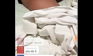 Girl on periscope shows off her fat ass